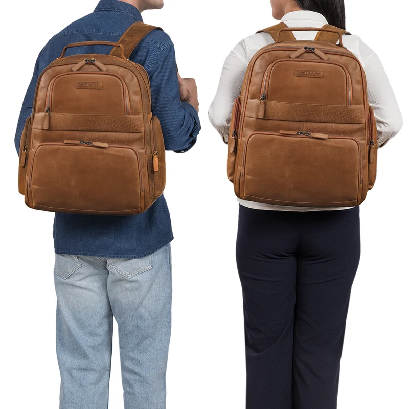 "Josef" XXL Leder Rucksack mit Laptop-Fach 15,6 Zoll Herren und Damen
