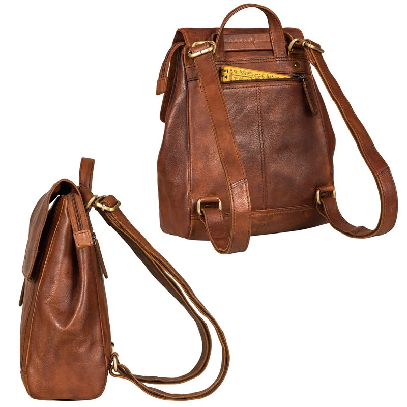 "Allegra" Elegante Rucksack Handtasche Damen Leder