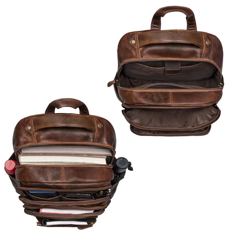 "Lucio" Hochwertiger Arbeitsrucksack Leder