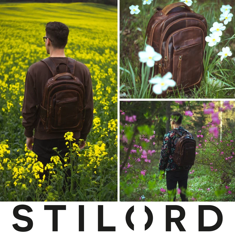 "Lucio" Hochwertiger Arbeitsrucksack Leder