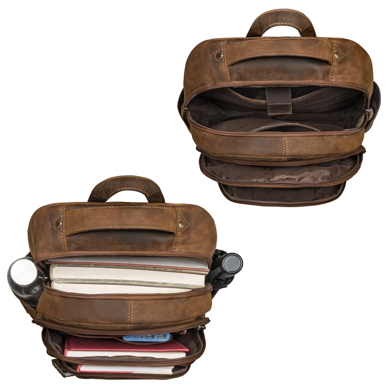 "Lucio" Hochwertiger Arbeitsrucksack Leder