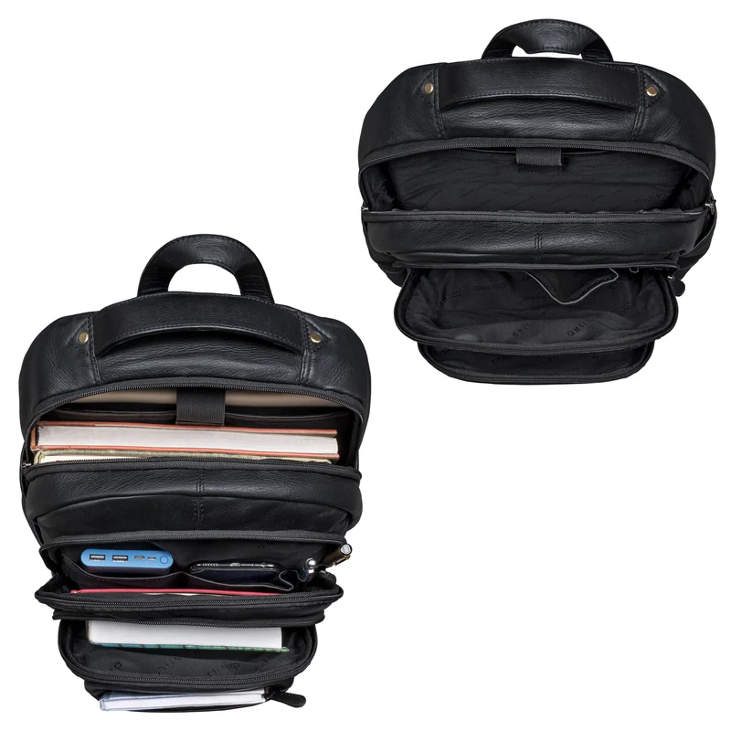 "Lucio" Hochwertiger Arbeitsrucksack Leder