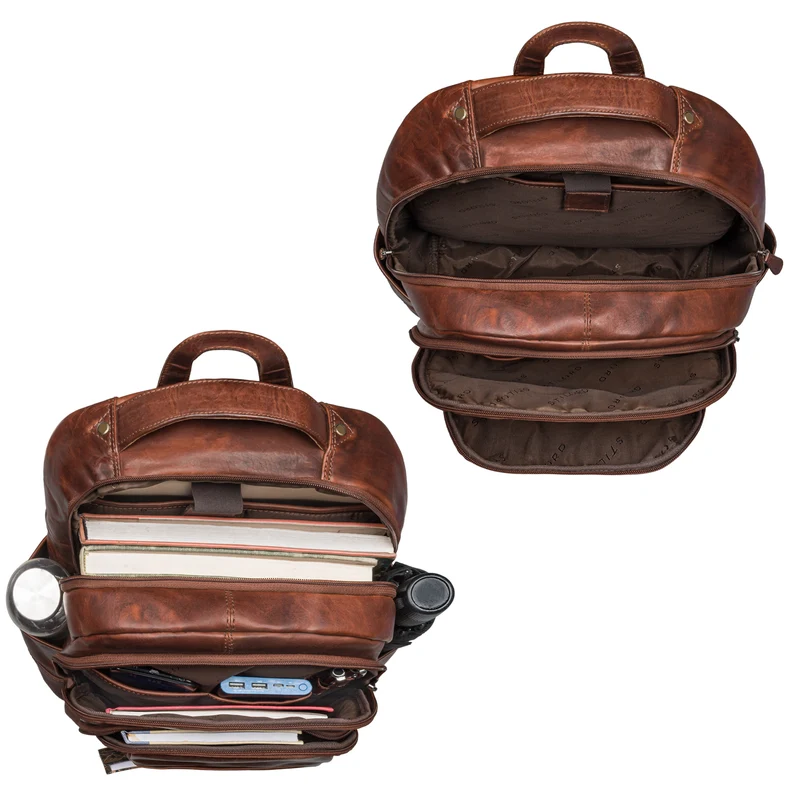 "Lucio" Hochwertiger Arbeitsrucksack Leder