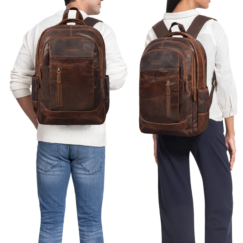 "Lucio" Hochwertiger Arbeitsrucksack Leder