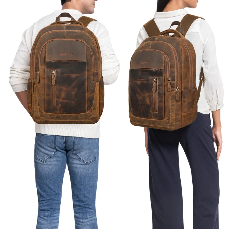 "Lucio" Hochwertiger Arbeitsrucksack Leder