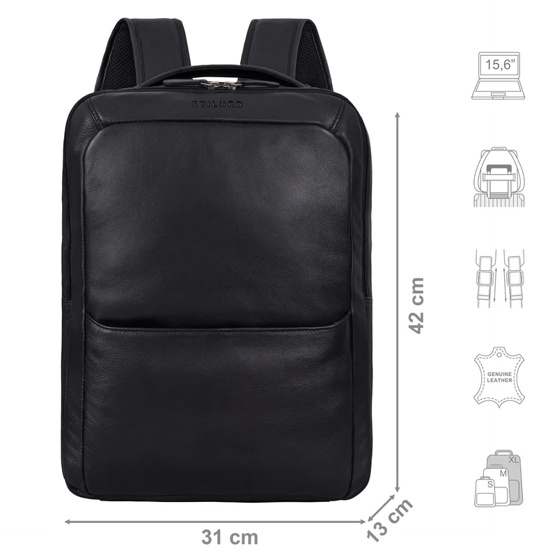 "Kalle" Großer Laptop Rucksack 15,6 Zoll mit vielen Fächern Laptopfach