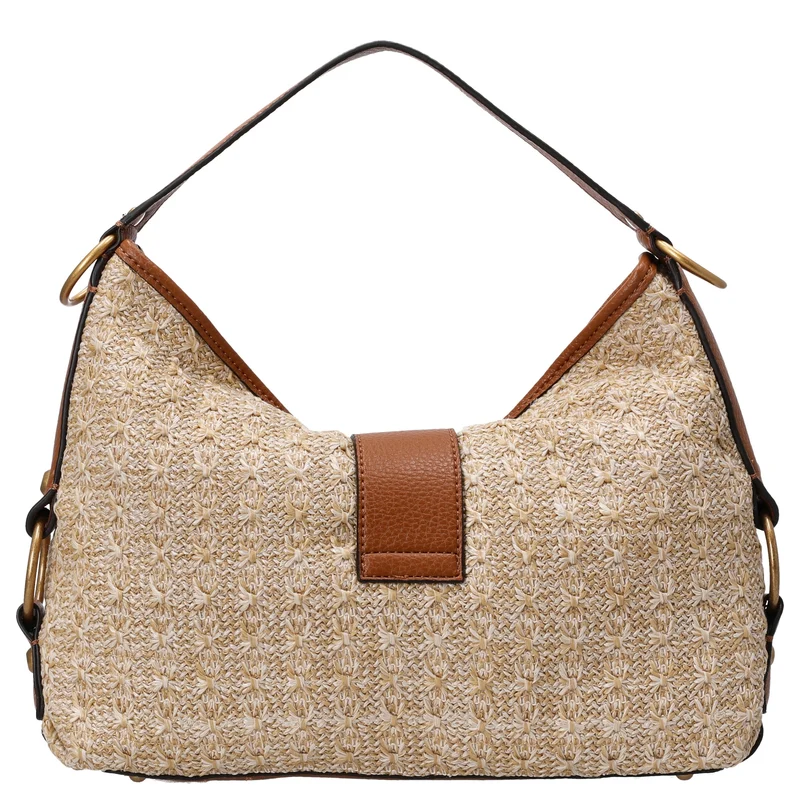Guess Camden - Schultertasche 35 cm (natural/cognac)