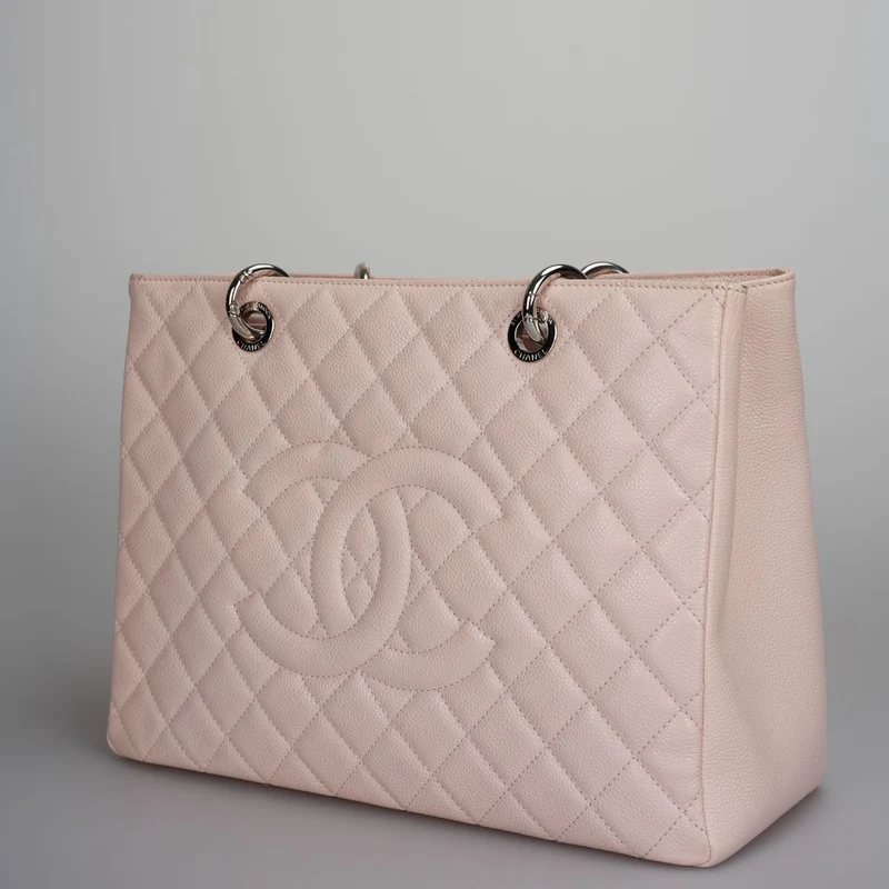 Chanel Pink Grand Shopping Tote Hellrosa GST-Tasche in Kaviar
