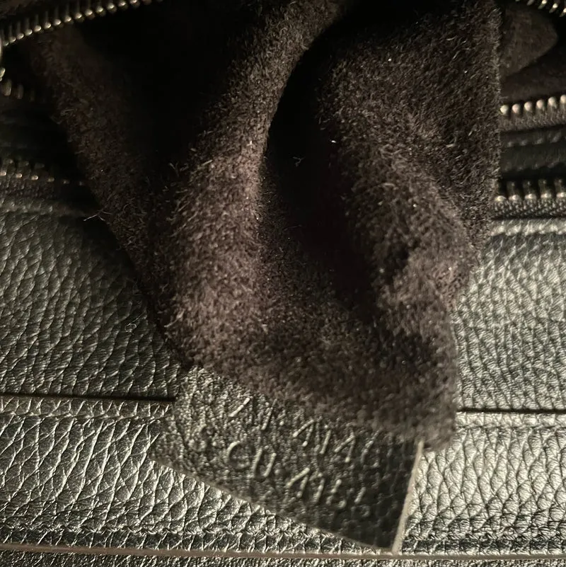 CELINE Micro Luggage Lederhandtasche in Schwarz