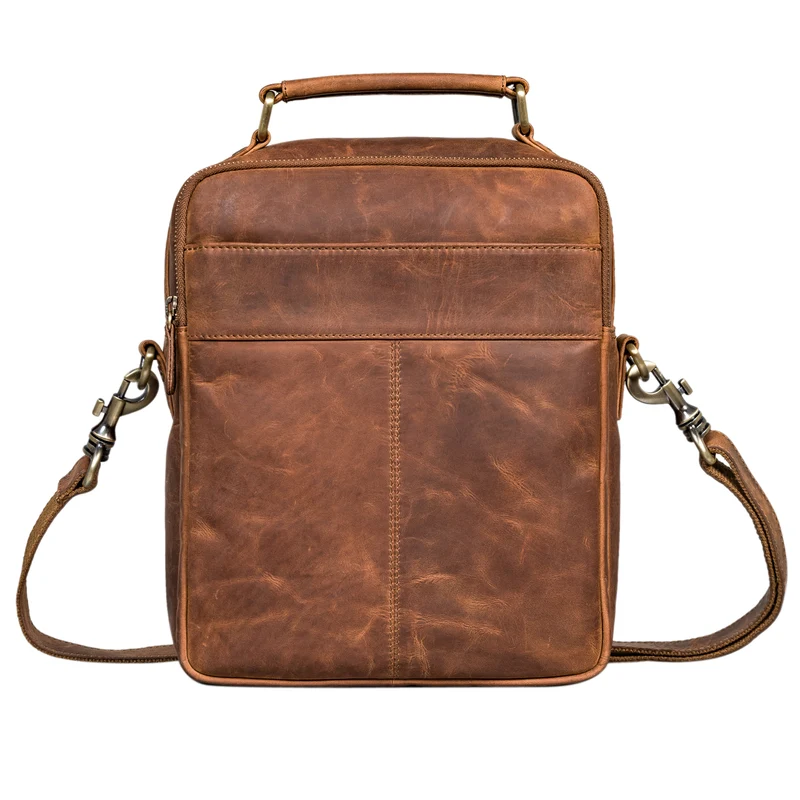 "Joe" Modische Herrentasche mit Handgriff zum Umhängen aus Leder