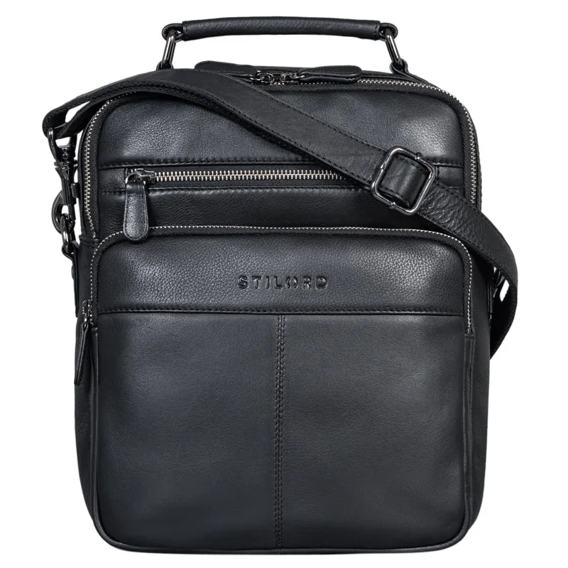 "Joe" Modische Herrentasche mit Handgriff zum Umhängen aus Leder