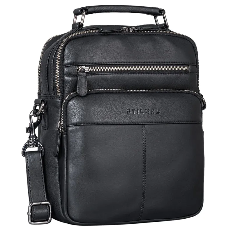 "Joe" Modische Herrentasche mit Handgriff zum Umhängen aus Leder