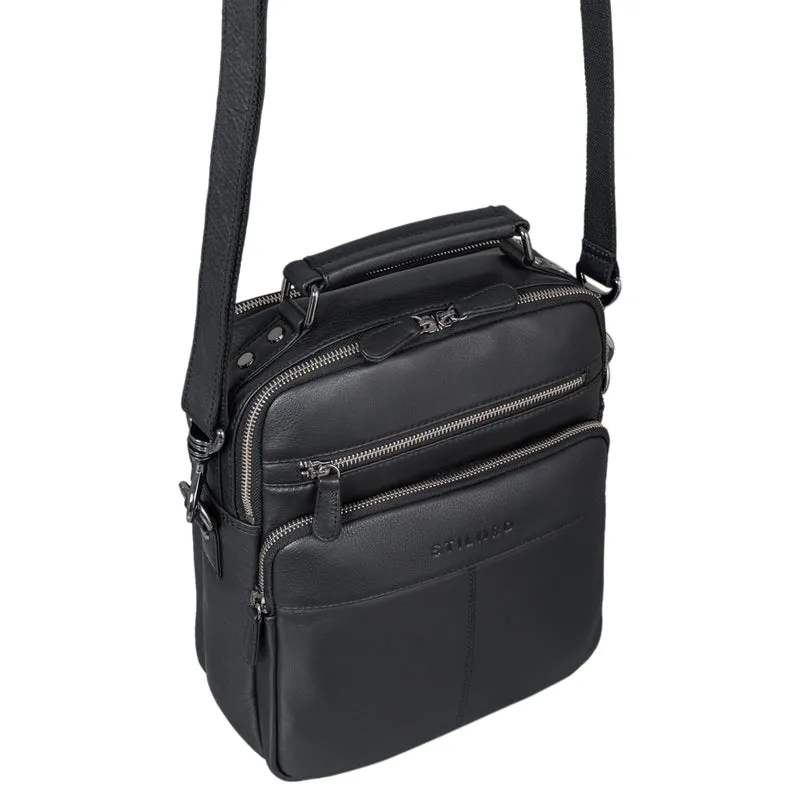 "Joe" Modische Herrentasche mit Handgriff zum Umhängen aus Leder