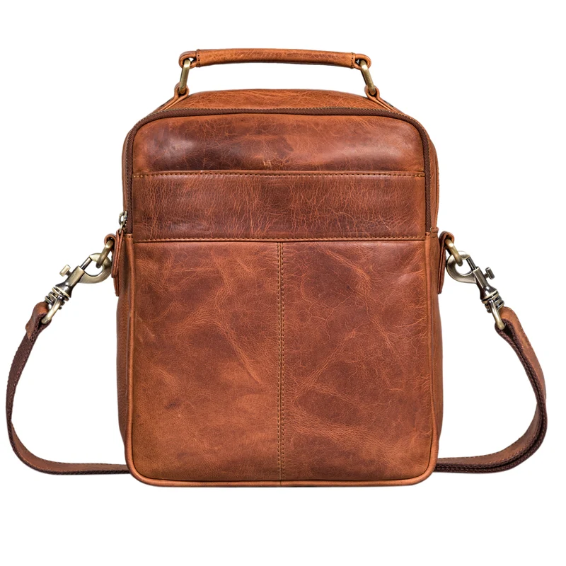 "Joe" Modische Herrentasche mit Handgriff zum Umhängen aus Leder