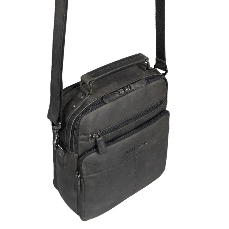 "Joe" Modische Herrentasche mit Handgriff zum Umhängen aus Leder
