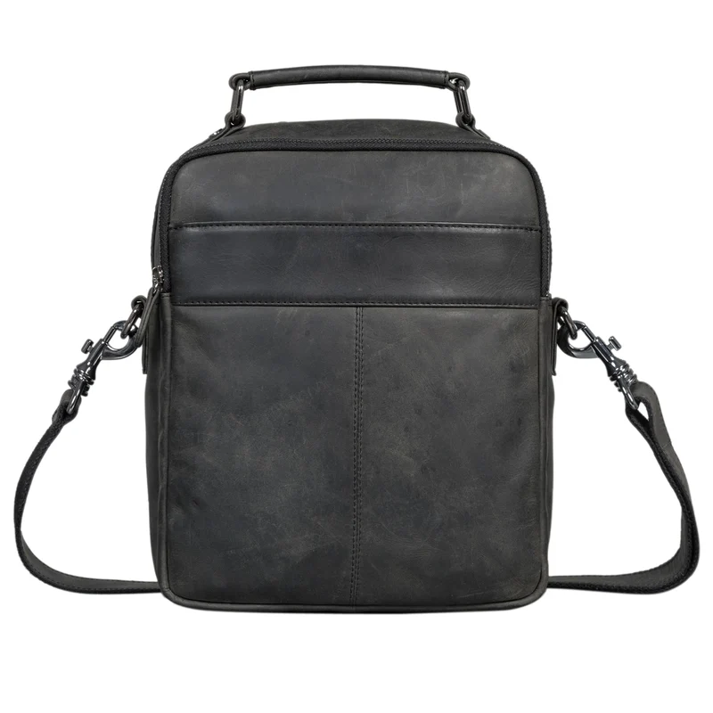 "Joe" Modische Herrentasche mit Handgriff zum Umhängen aus Leder
