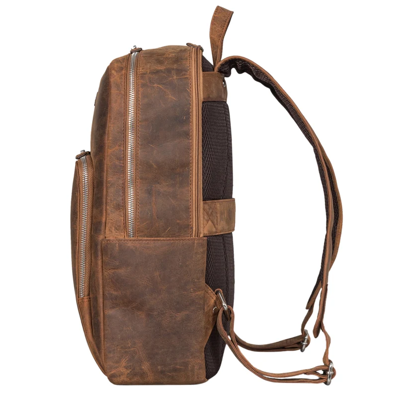 "Mariano" Stilvoller Notebook Rucksack 15,6 Zoll Leder