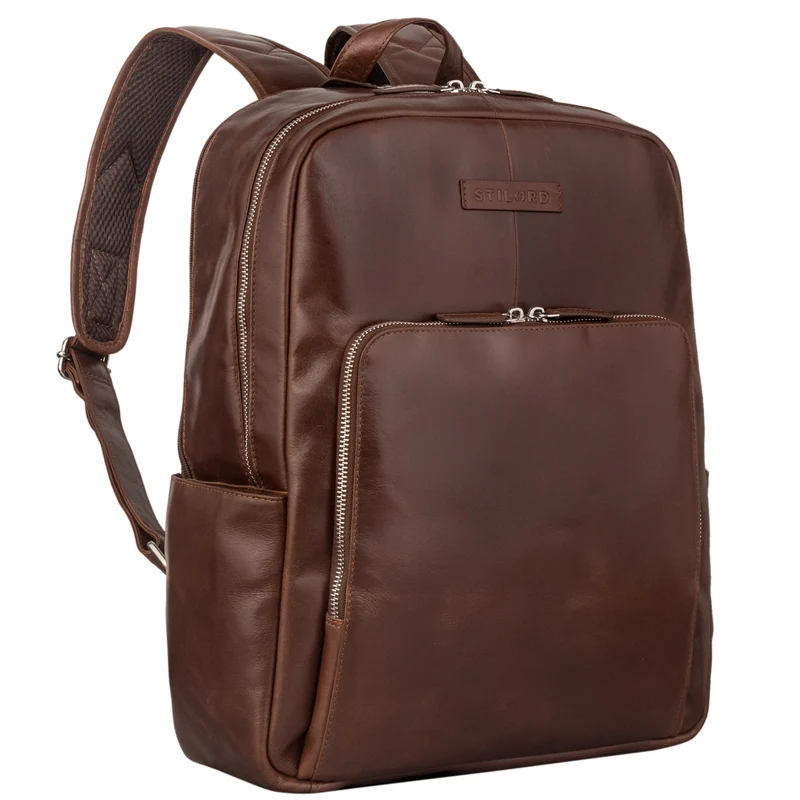 "Mariano" Stilvoller Notebook Rucksack 15,6 Zoll Leder