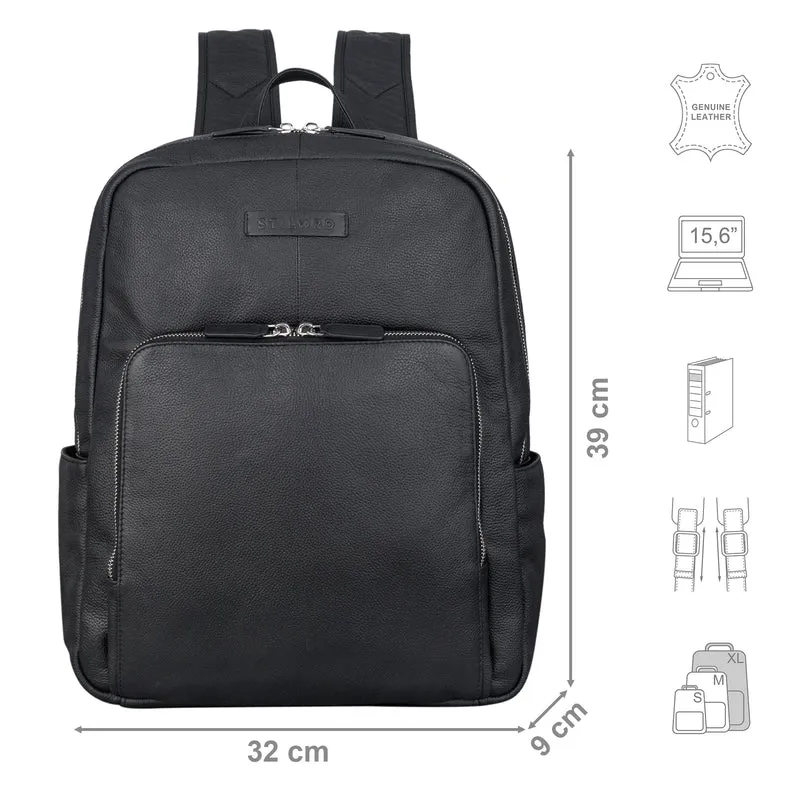 "Mariano" Stilvoller Notebook Rucksack 15,6 Zoll Leder