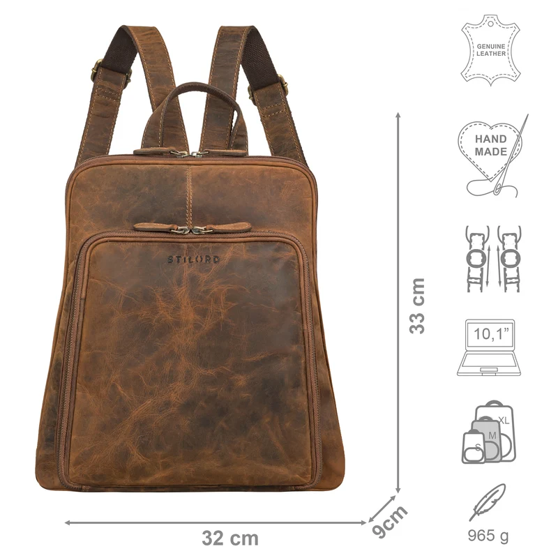 "Delia" Hochwertige Vintage Damen Rucksackhandtasche