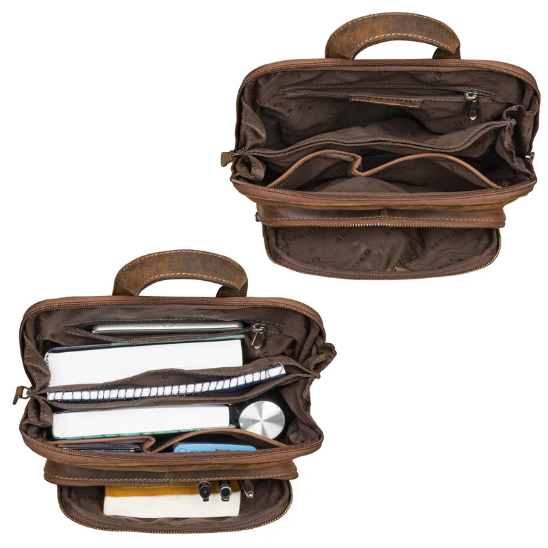 "Delia" Hochwertige Vintage Damen Rucksackhandtasche