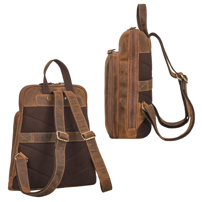 "Delia" Hochwertige Vintage Damen Rucksackhandtasche
