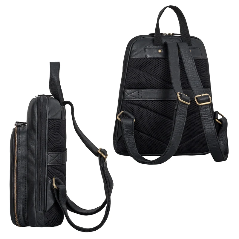 "Delia" Hochwertige Vintage Damen Rucksackhandtasche