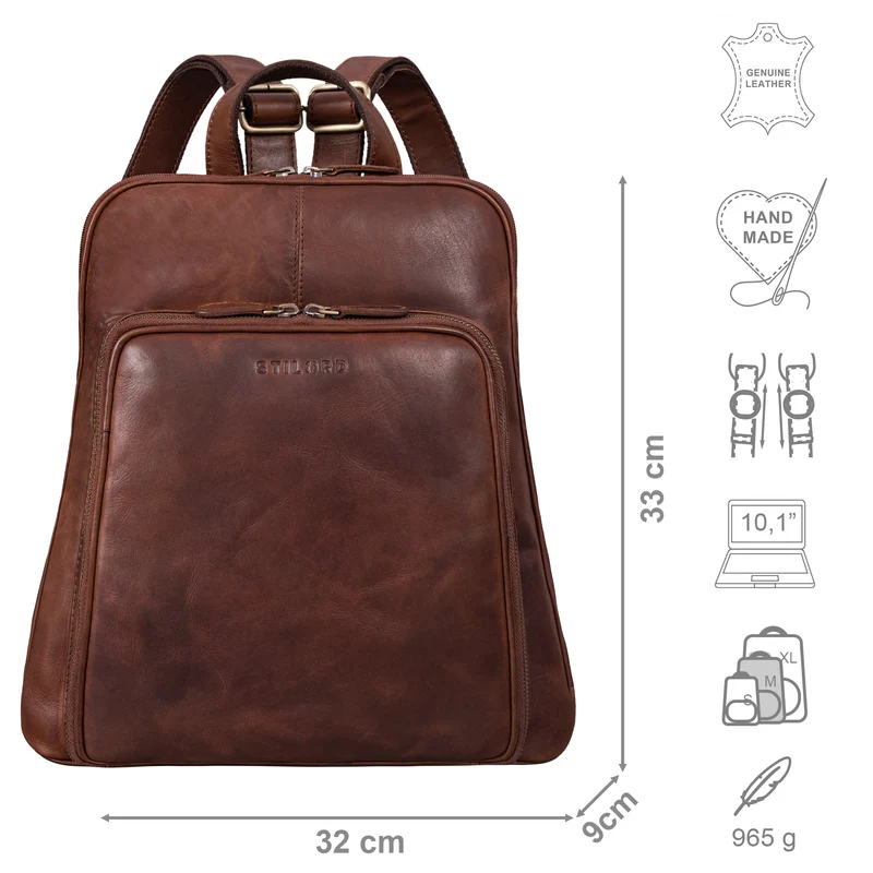 "Delia" Hochwertige Vintage Damen Rucksackhandtasche