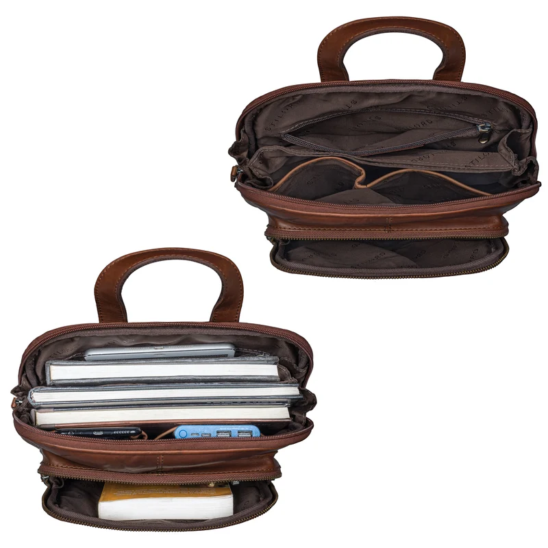 "Delia" Hochwertige Vintage Damen Rucksackhandtasche
