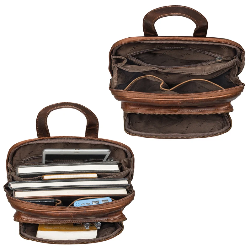 "Delia" Hochwertige Vintage Damen Rucksackhandtasche
