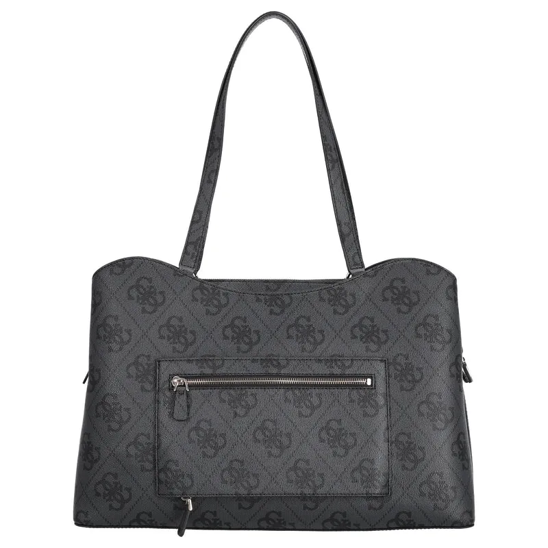 Guess Janie Logo Tote - Shopper 46 cm (latte logo)
