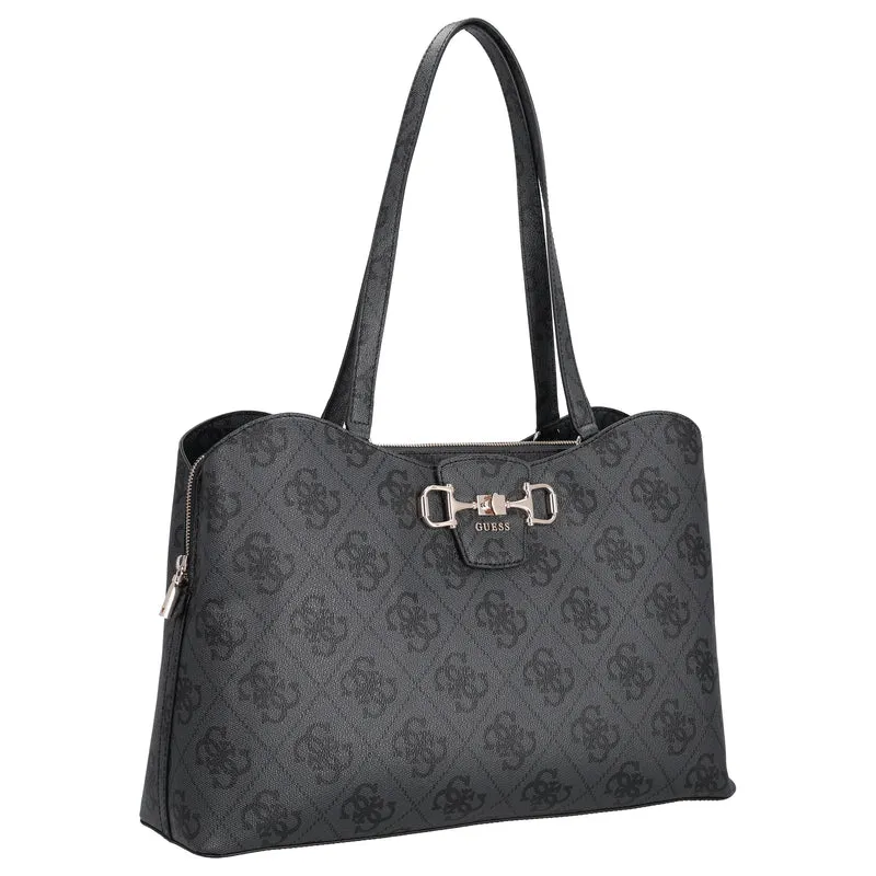 Guess Janie Logo Tote - Shopper 46 cm (latte logo)