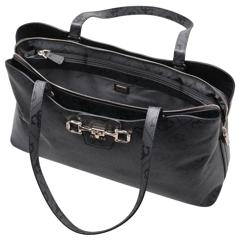 Guess Janie Logo Tote - Shopper 46 cm (latte logo)