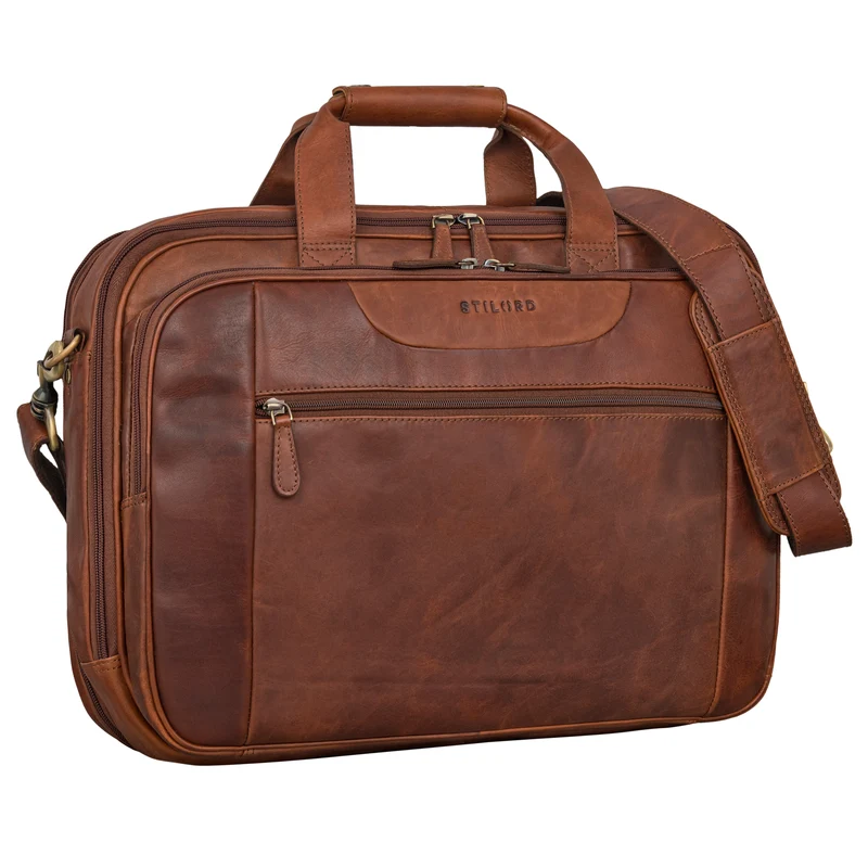 "Knut" Moderne Aktentasche Leder im Vintage Design