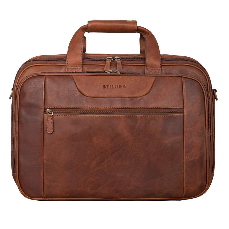 "Knut" Moderne Aktentasche Leder im Vintage Design
