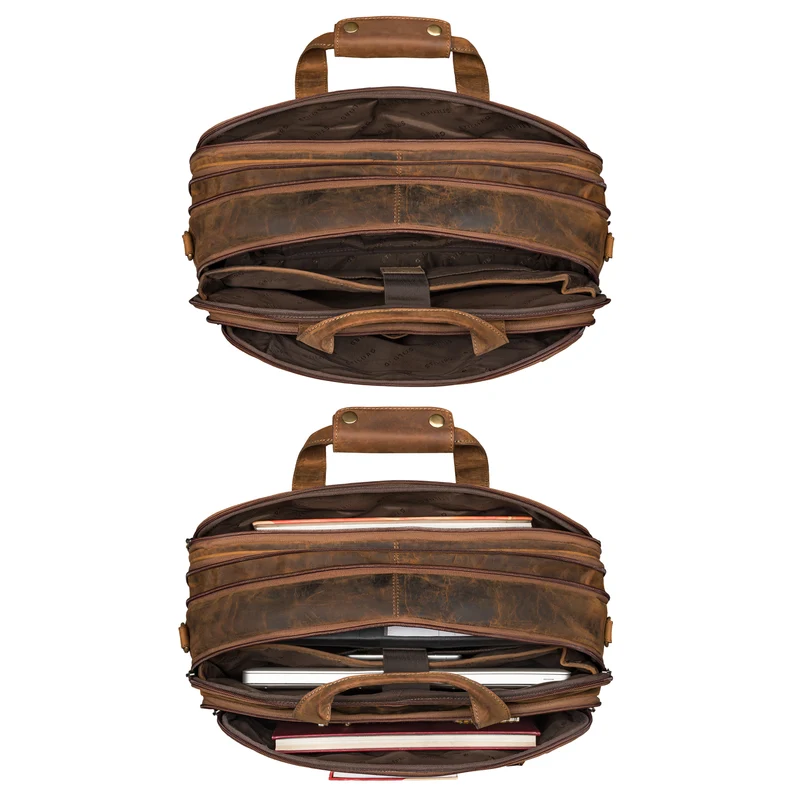 "Knut" Moderne Aktentasche Leder im Vintage Design