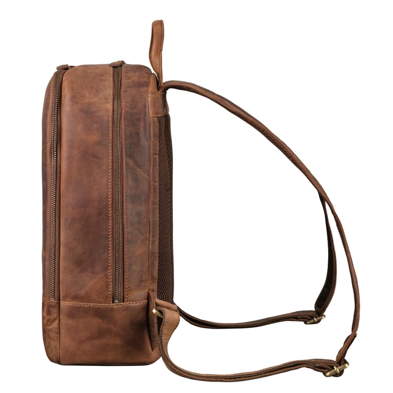 "Phillip" Leder Rucksack mit Laptopfach 15,6 Zoll