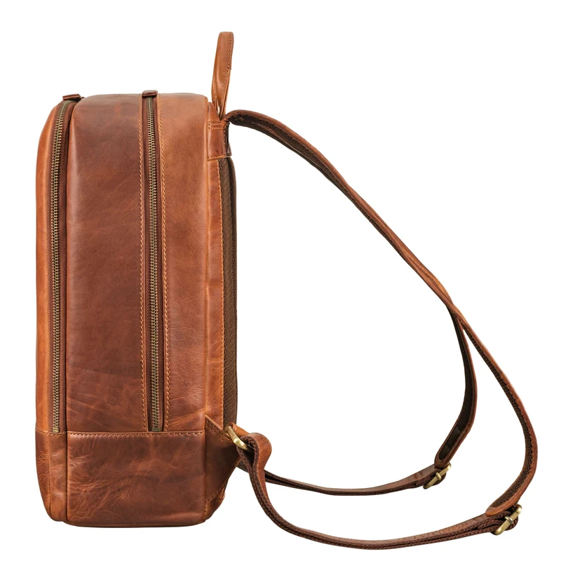 "Phillip" Leder Rucksack mit Laptopfach 15,6 Zoll