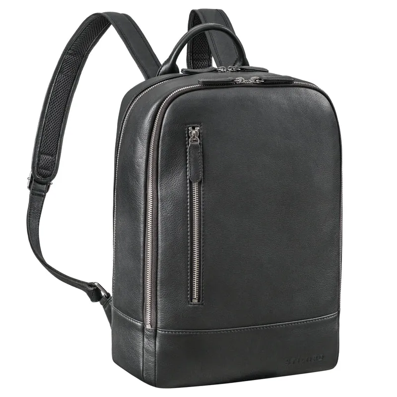 "Phillip" Leder Rucksack mit Laptopfach 15,6 Zoll