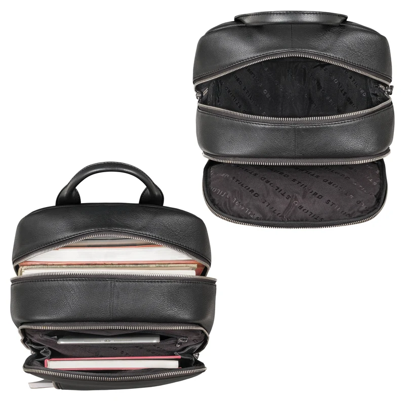 "Phillip" Leder Rucksack mit Laptopfach 15,6 Zoll