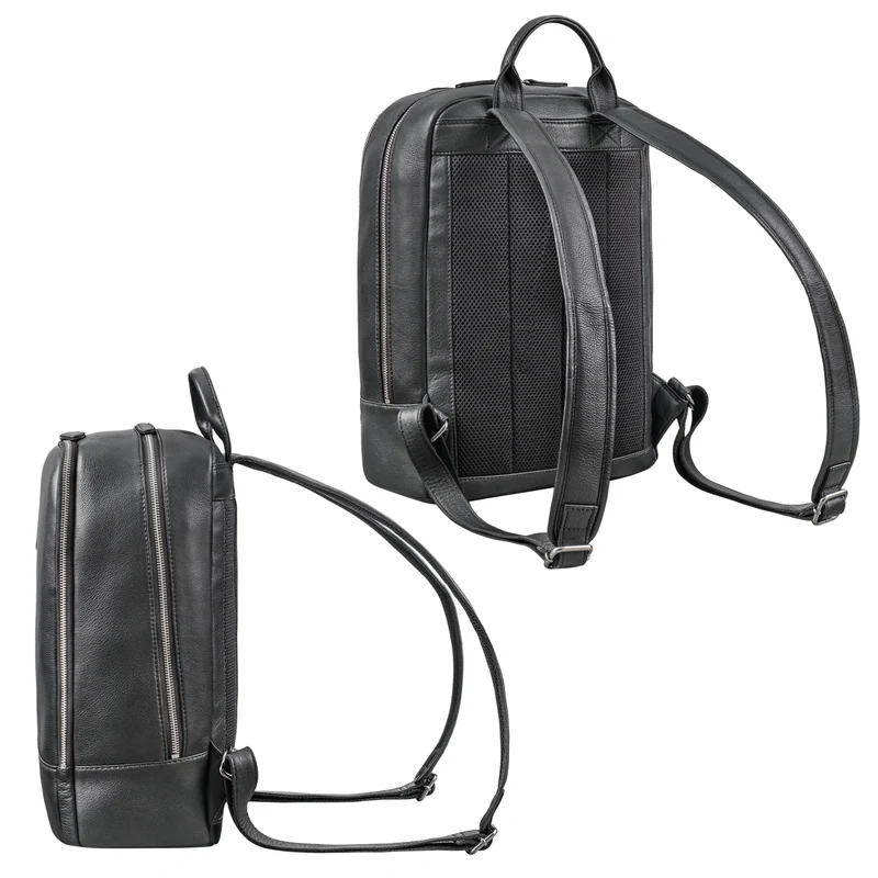"Phillip" Leder Rucksack mit Laptopfach 15,6 Zoll