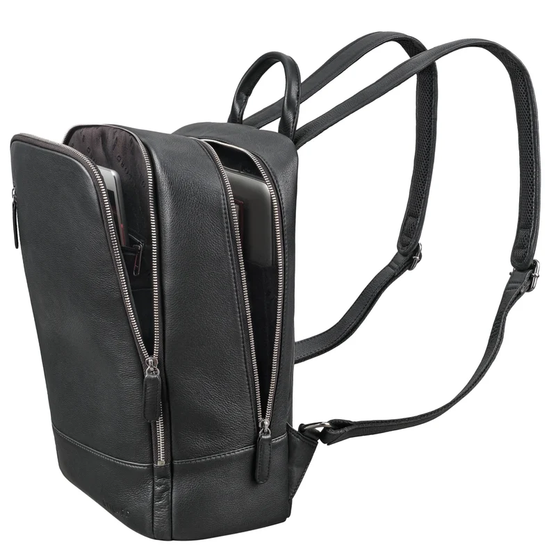 "Phillip" Leder Rucksack mit Laptopfach 15,6 Zoll