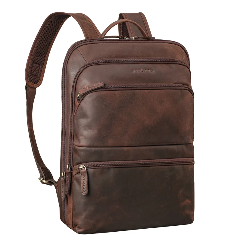 "Giuseppe" Schmaler Laptop Rucksack 15 - 16 Zoll für Damen und Herren