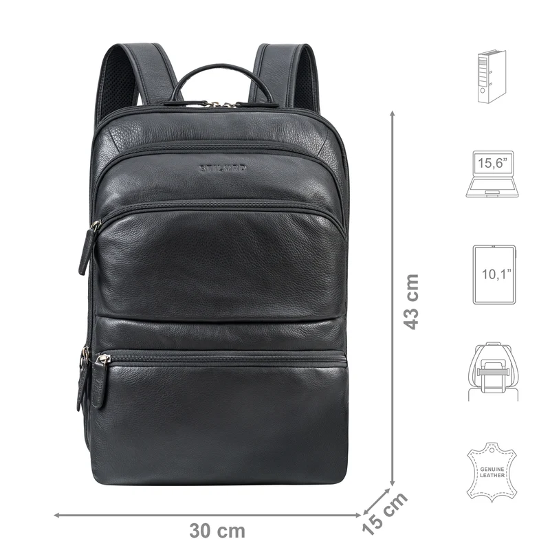 "Giuseppe" Schmaler Laptop Rucksack 15 - 16 Zoll für Damen und Herren