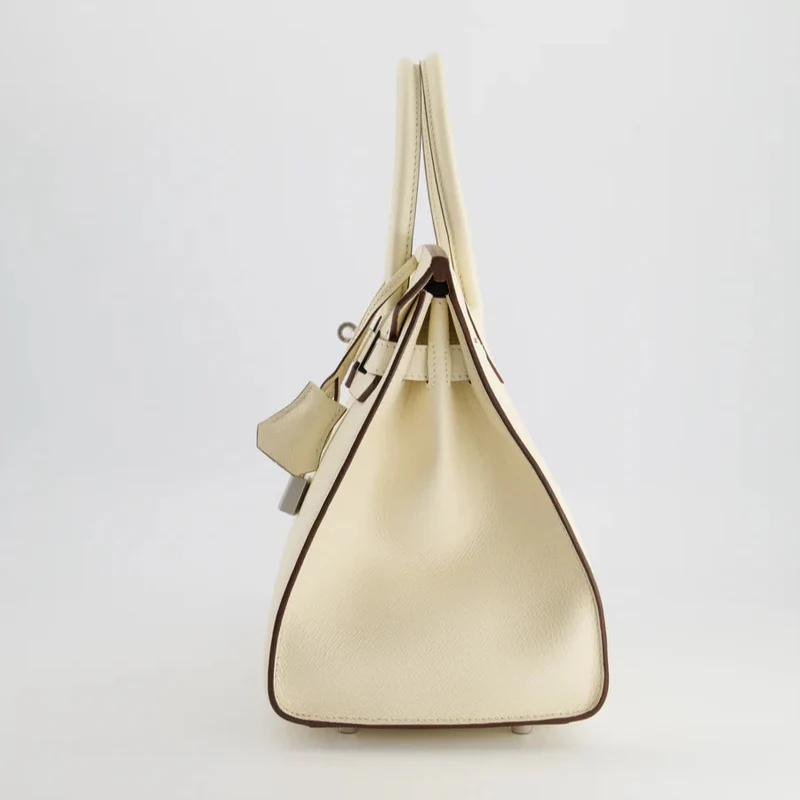 Hermes Birkin 30 Sellier Tasche aus Nata Epsom Leder mit Palladium-Hardware