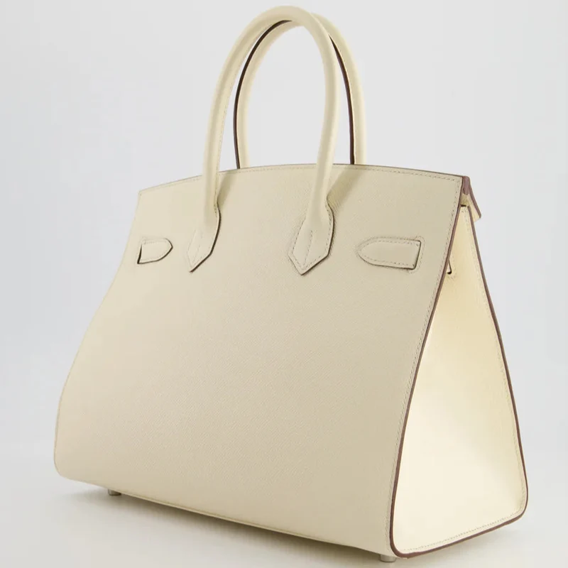 Hermes Birkin 30 Sellier Tasche aus Nata Epsom Leder mit Palladium-Hardware