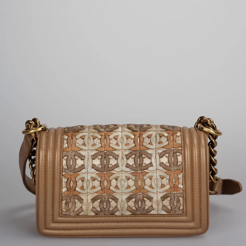 Chanel Le Boy Tasche Limitierte Auflage 15C Paris Dubai Klein Metallic Gold