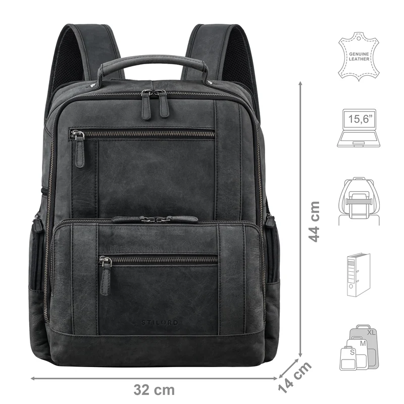 "Eike" Modischer Laptoprucksack 15,6 Zoll Leder