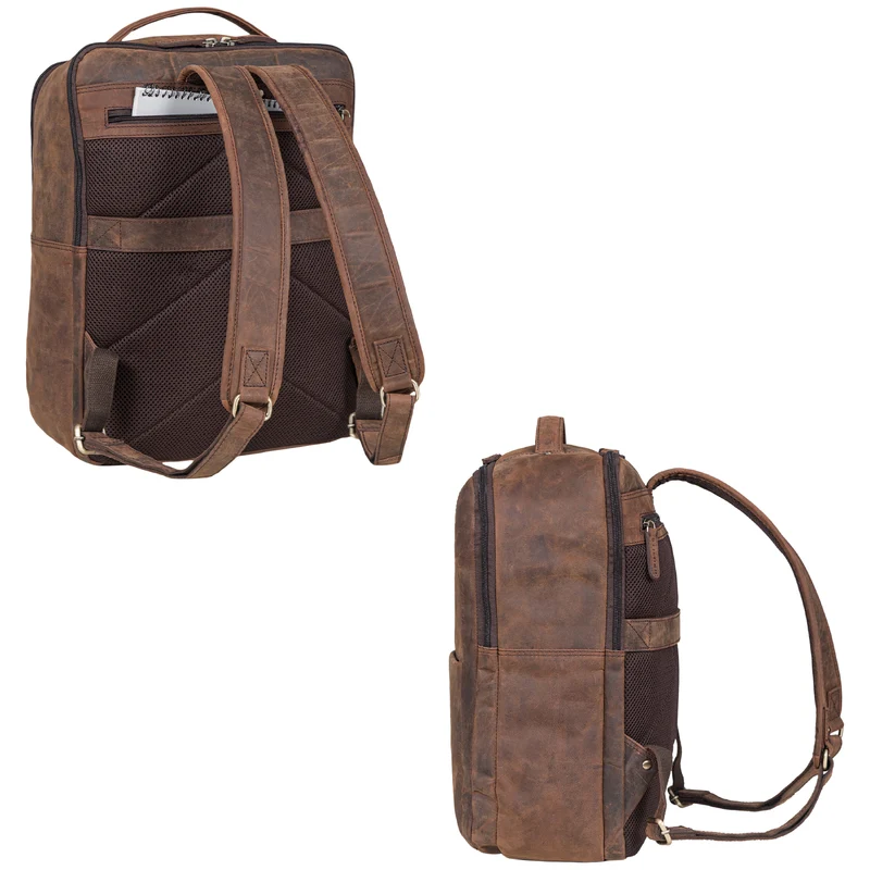 "Balduin" Großer Leder Laptop Rucksack