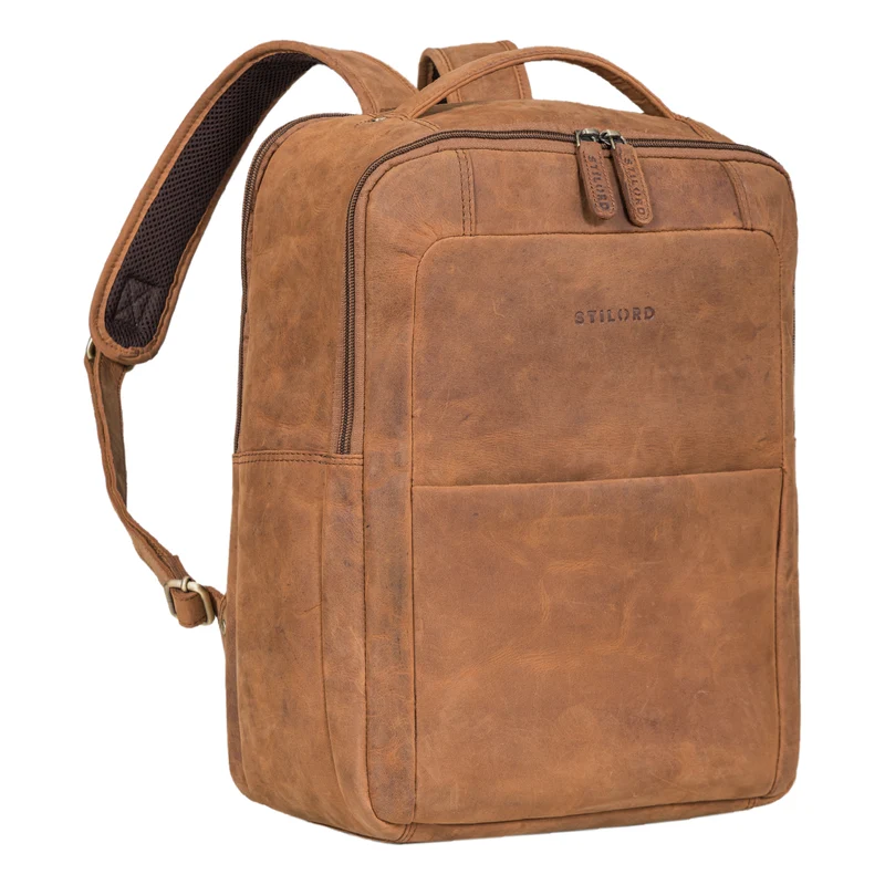 "Balduin" Großer Leder Laptop Rucksack